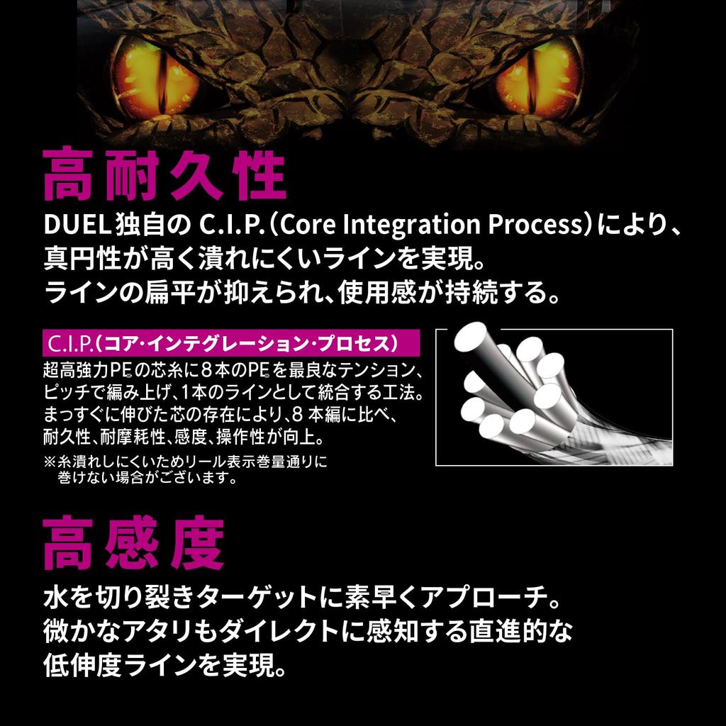 DUEL Плетеный шнур PE Monster Game 9 для Тай 9-жильный резиновый, 300м, 0.6