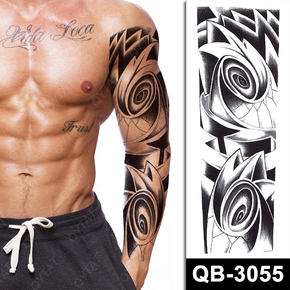 High Quality New Designs Disposable Temporary Full Arm Tattoo for Men