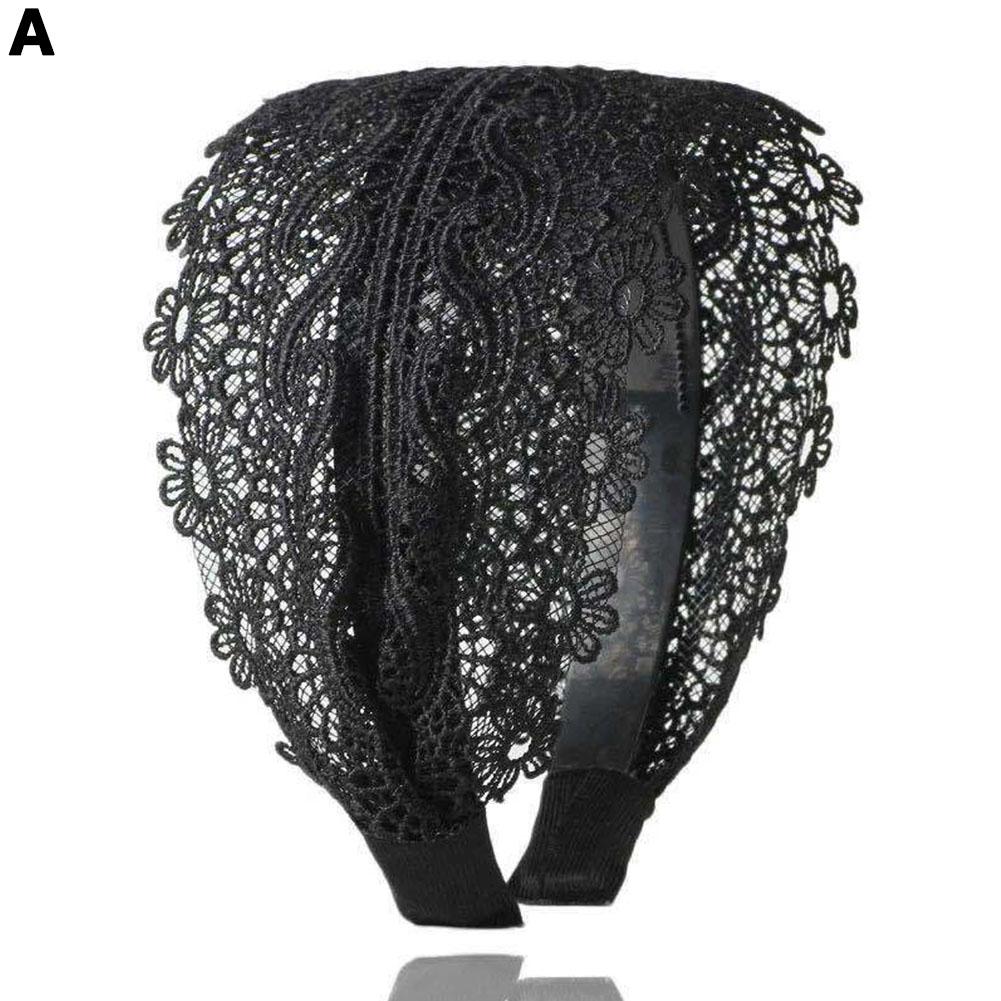 Кружевной тюрбан, широкая повязка на голову для женщин, милые нескользящие аксессуары, серая заколка для волос, модные волосы Y5B9
