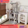 Compact Cross-Border Cat Climbing Frame: Large Cat Tree with Integrated Cat Nest, Space-Saving Design, Foreign Style