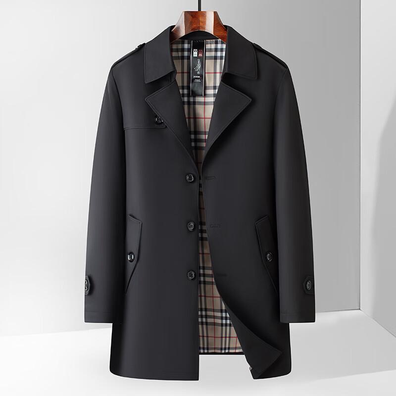 ROMON Мужской тренч средней длины в стиле business casual LMYC2128