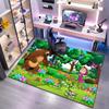 Russian animation Masha and the Bear Fairy Tale Cartoon Carpet Soft Home Living Room Bedroom Door Mat Outdoor Picnic Ground Mat rug T5