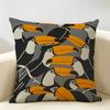 Black Toucan Pattern Art Cushion Cover Natural Linen Organic Fabric Double-Sided Printing Breathable Perfect For Home Decor
