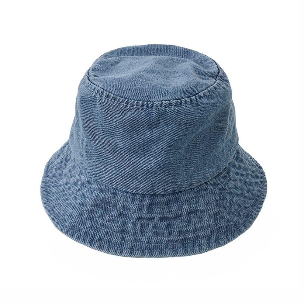 Denim Fabric Beach Cap Women Men Suede Panama Hat Fisherman Hat Sunbonnet Cotton Bucket Hats