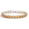 Leaf Classic Design Bracelet Natural Citrine Gemstone 925 Sterling Silver Fine Jewelry for Women Nice Gift Christmas Gift