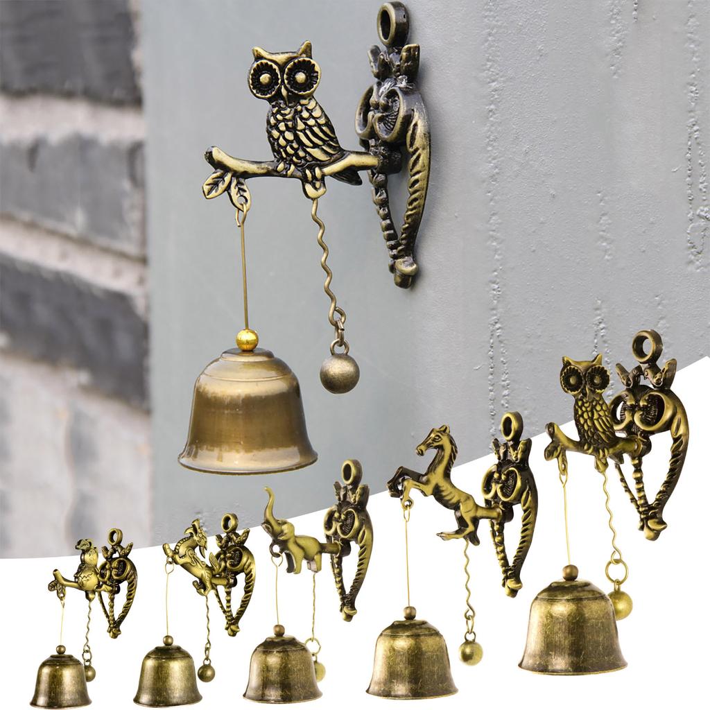 Retro Doorbell Nostalgic Style Animal Door Bell Metal Iron Bell Wind Chime Bell Decorative Bells