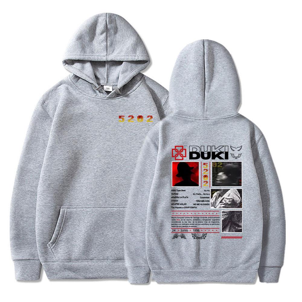 Худи с капюшоном из альбома Rapper Duki 5202 MIXTAPE Мужская Женская Одежда Мода Хип-Хоп Худи Повседневная Одежда Согревающие Пуловеры