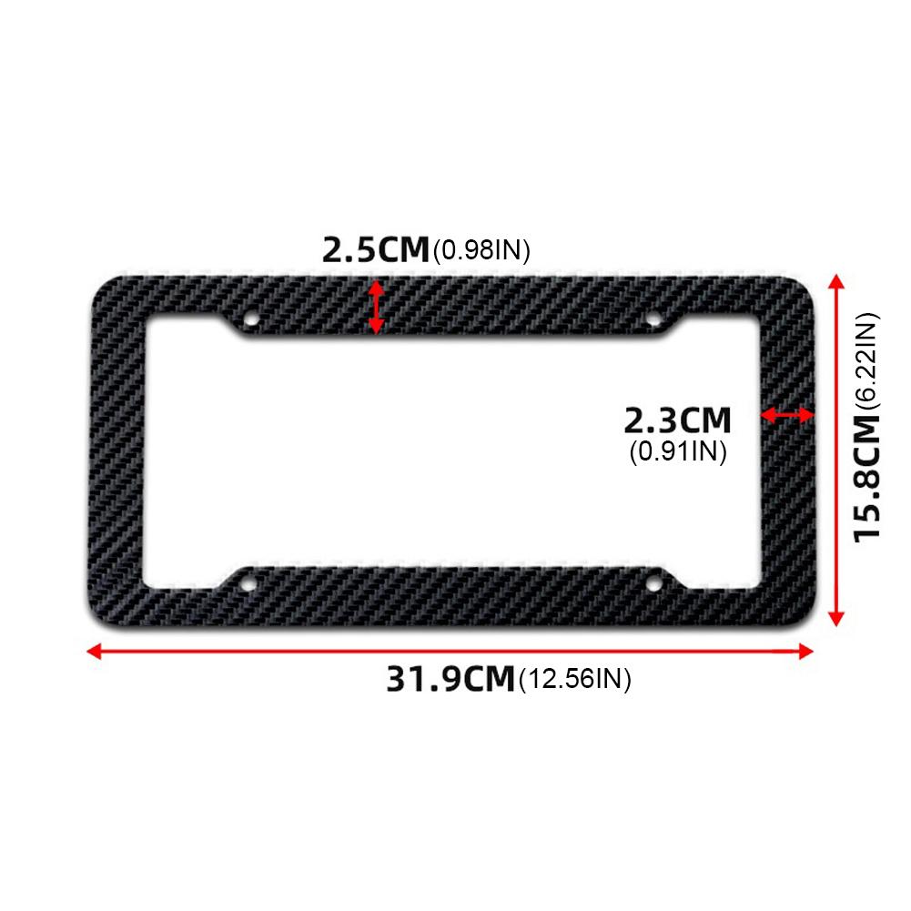 Car License Plate Frame Holder Black Car License Plate Frame Label License Plate Label Cover Universal Auto Parts