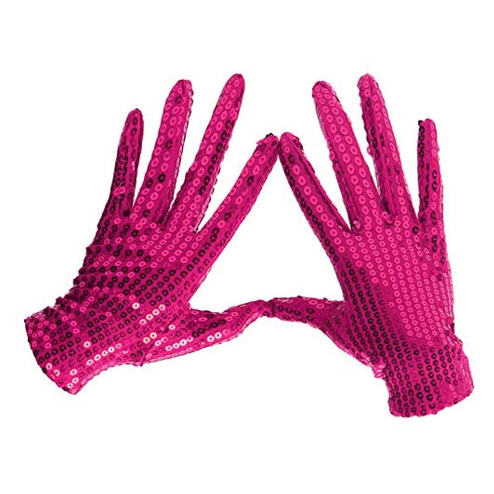 Punk Disco Costume Gothic Club Handwear Dancing Gloves Shining Sequins Gloves Performance Mittens
