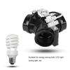 2Pcs Black Light Bulb Socket Splitters Phenolic Three-pronged Lamp Holder  Electrician