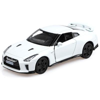 TOKAXI Масштаб 1/36 Модель автомобиля Nissan GTR R35 из литого металла, Модель с инерционным механизмом, Игрушечная машинка Nissan GTR, Подарок для мальчиков и девочек, Белый
