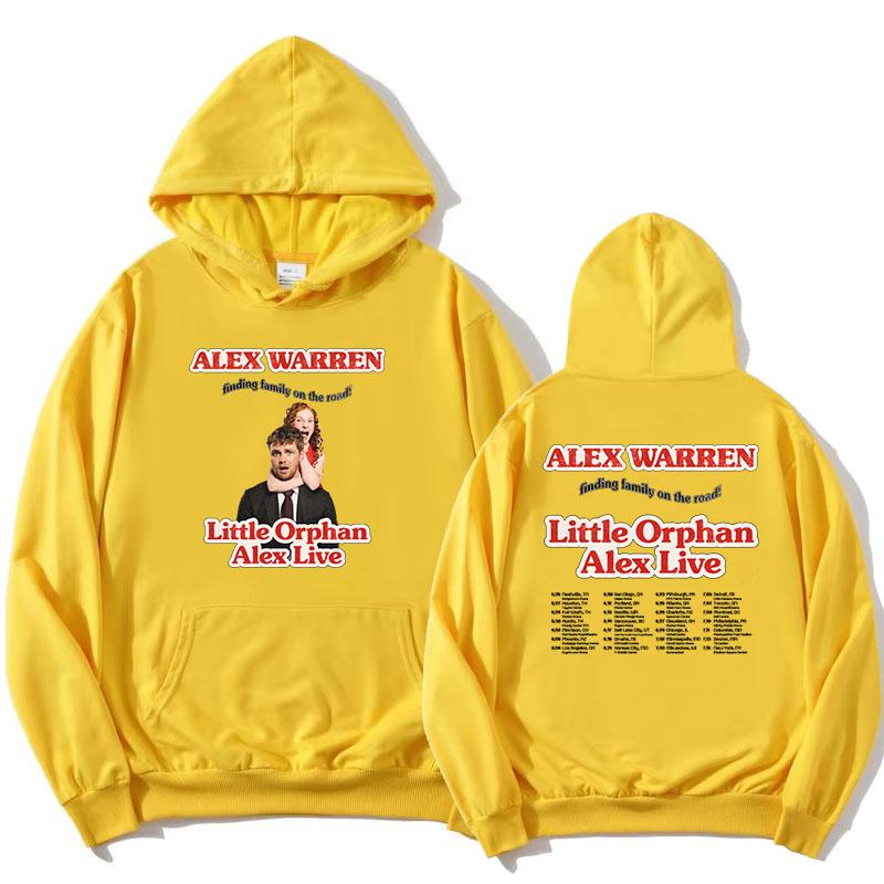 Little Orphan Alex Live  2026 Hoodies Finding Family On The Road ALEX WARREN Sweatshirts Long Sleeve Loose Hooded Pullovers