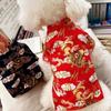 Pet Traditional Tang Suit Cotton Dog Cat Chinoiserie New Year Clothes Chinese Costume Pets Clothing