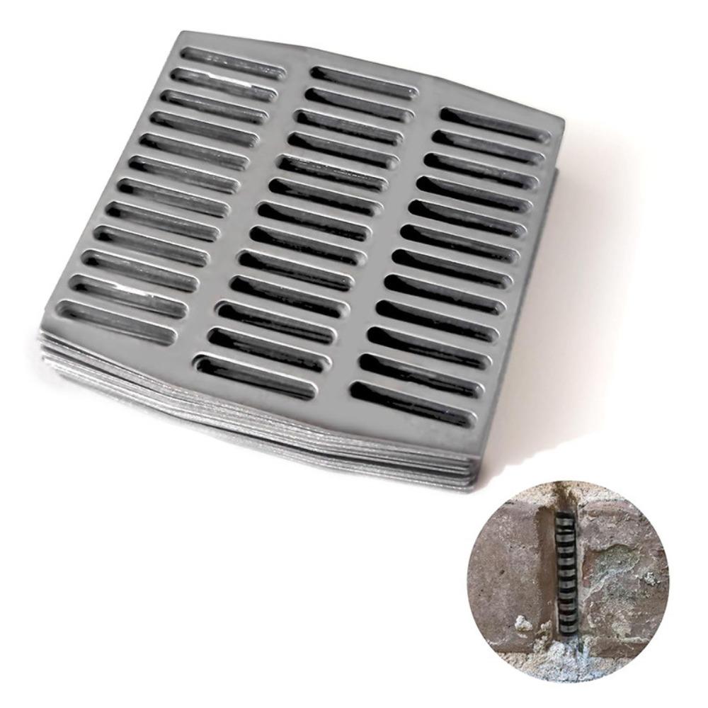 5pcs/set Stainless Steel Weep Hole Vent Covers Anti-blocking Floor Drain Mat Brick Wall Supplies