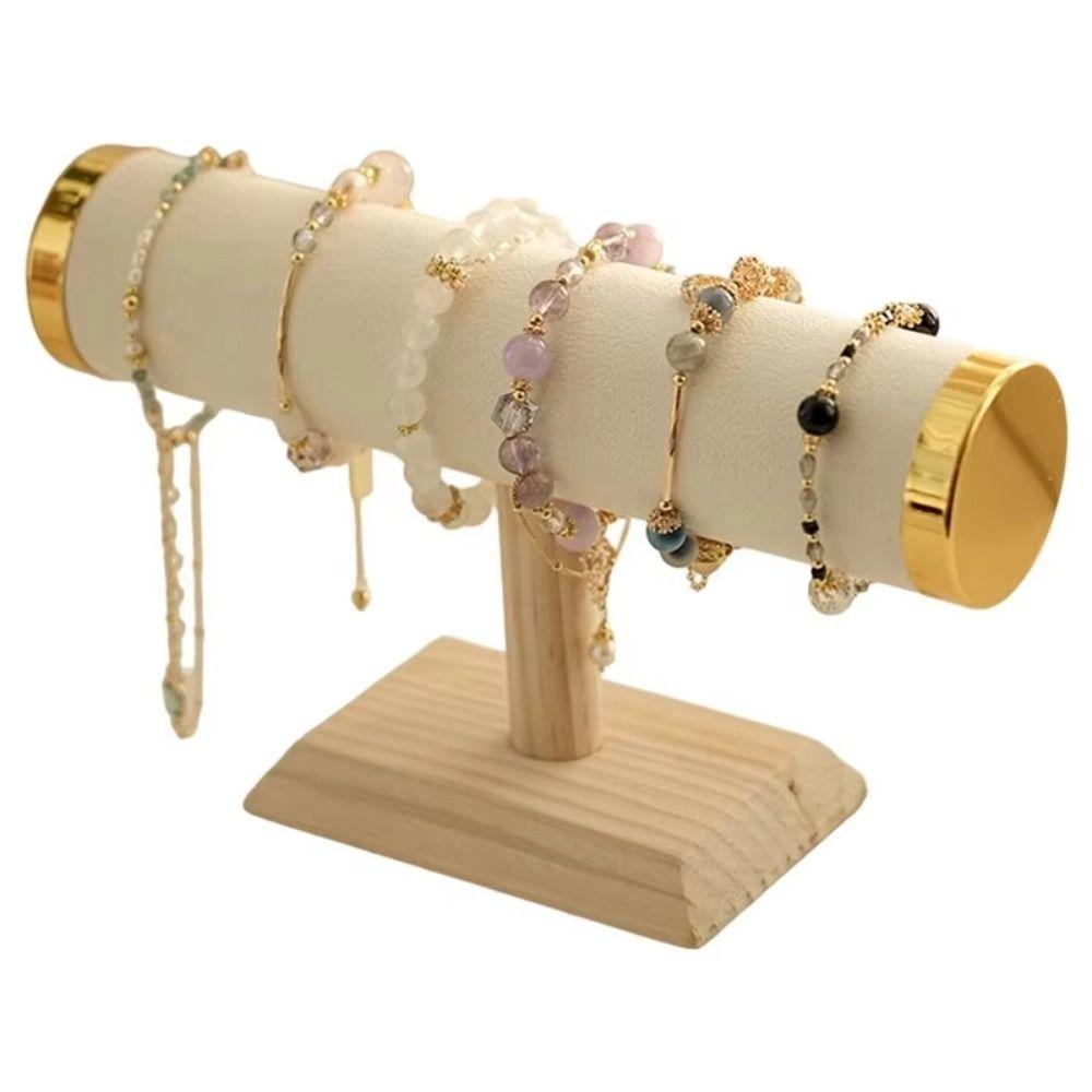 Wooden Bracelet Display Stand T-bar Jewelry Storage Stand Fashion Jewelry Rack Holder Home Decor