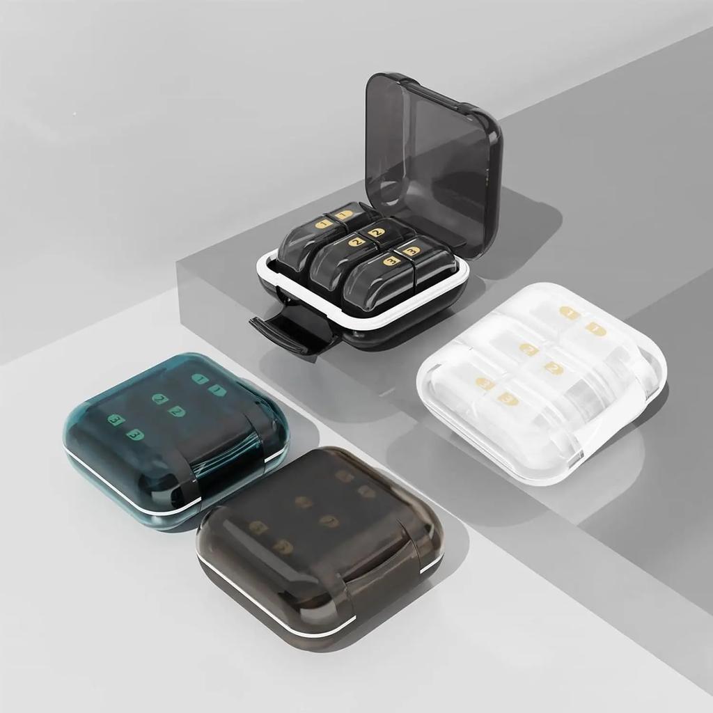 AM/PM Pill Organizer 2 Times a Day Travel Pill Box 3 Day Convenient To Carry Pill Box Case with Detachable Day Night Compartment