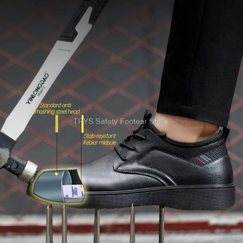 Модная мужская рабочая защитная обувь, неразрушимая рабочая обувь, кроссовки, мужская водонепроницаемая защитная обувь, устойчивая к проколам