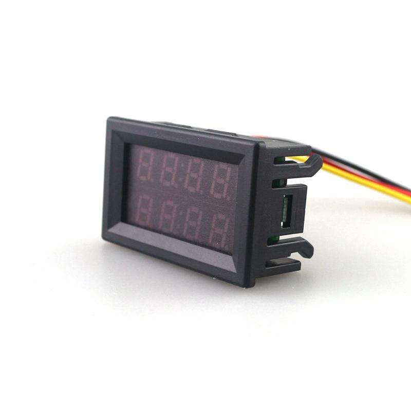 Цифровой DC 200 В 0-10 А Вольтметр Амперметр Красный Синий Светодиодный Двойной Дисплей для 12 В 24 В Автомобильное Напряжение Ток