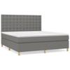 Vidaxl Континентальная кровать с матрасом, темно-серая ткань 160x200 см