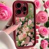 Романтический противоударный чехол для телефона с розой для iPhone 14 Pro Max/17 с текстурированным покрытием