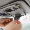 Car Glasses Storage PU Leather Multi-Function Sun Visor Point Organizer Storage Pocket  Auto Sunglasses Holder Cards Organizer