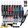 4/16pcs Liquid ink,Push Button-Type Marker Pen Set,For Whiteboard Graffiti