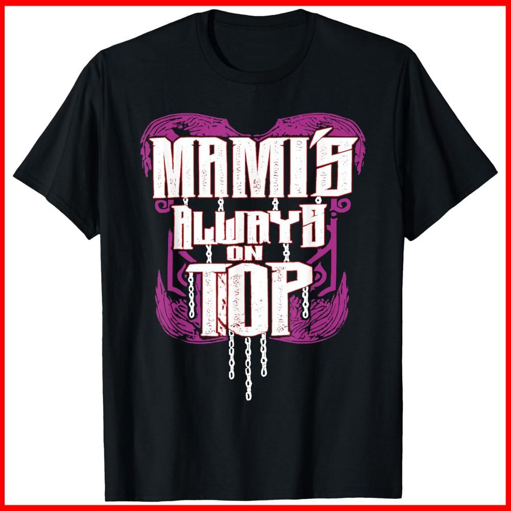 Черная хлопковая футболка Mami’s Always On Top Унисекс