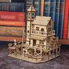 Деревянная 3D-головоломка Модель домика рыбака Ручная сборка DIY Образовательные игрушки Креативные украшения В коробке для возраста 14+