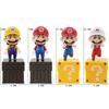 4 шт./комплект Фигурки Super Mario Bros Марио Варио ПВХ Куклы-фигурки с блоками-вопросами Для детей Фанатов Подарок