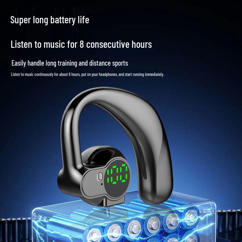 Поворотная Bluetooth-гарнитура с одним ушным крючком и светодиодным дисплеем