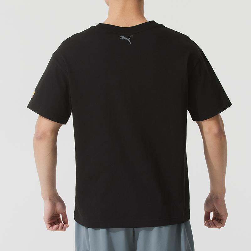 PUMA T Shirts Men's Black Crew Neck Moderate 632983-01
