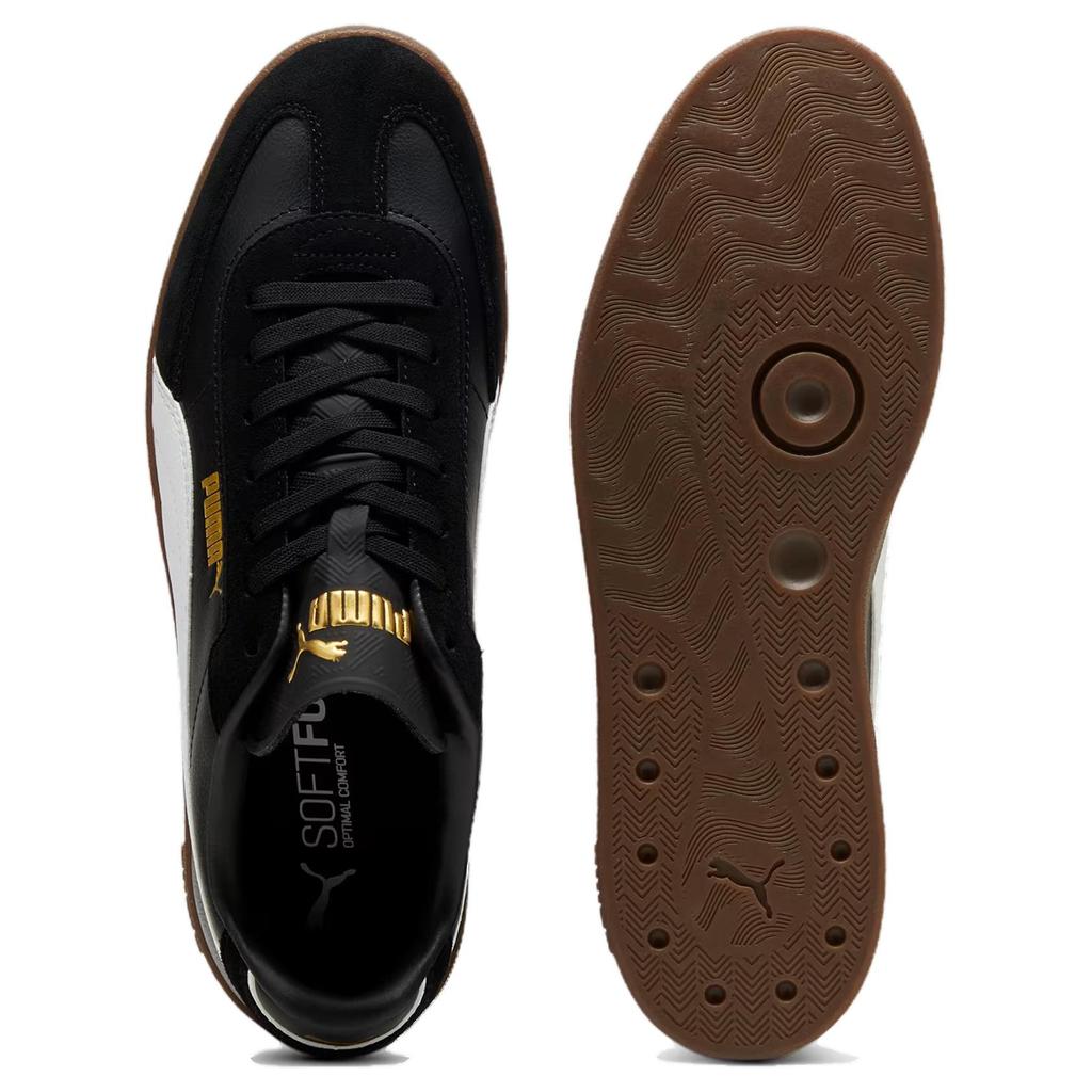 Puma Club II Era Classic Comfortable Lightweight Low-Top Skate Shoes Unisex Sneakers Black White 397447-02