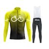 Unisex Long Sleeve Cycling Jersey Set Mountain Road Bikes Quick-Dry Performance Apparel
