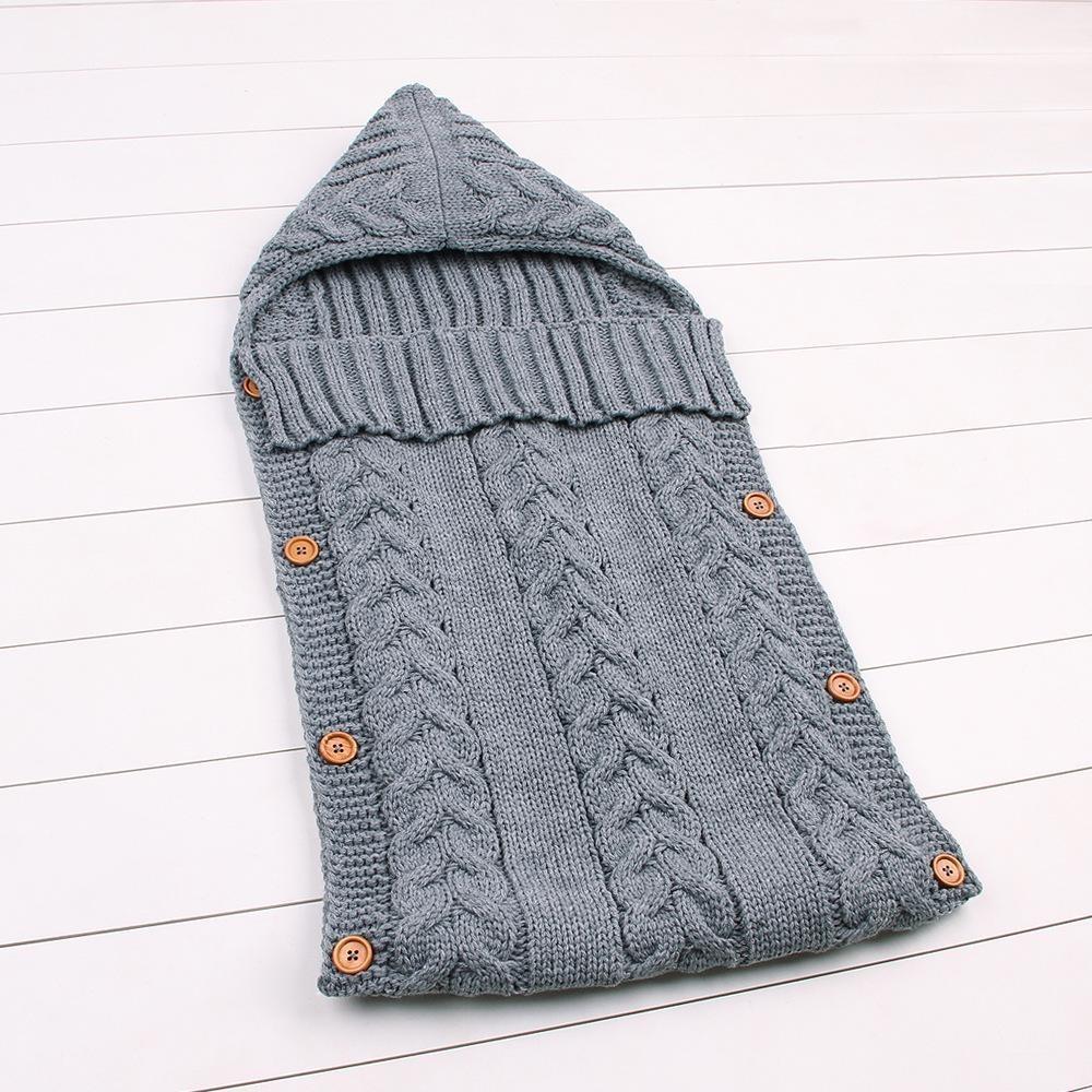 Premium Quality Newborn Sleeping Bag Baby Infants Knit Crochet Swaddle Wrap