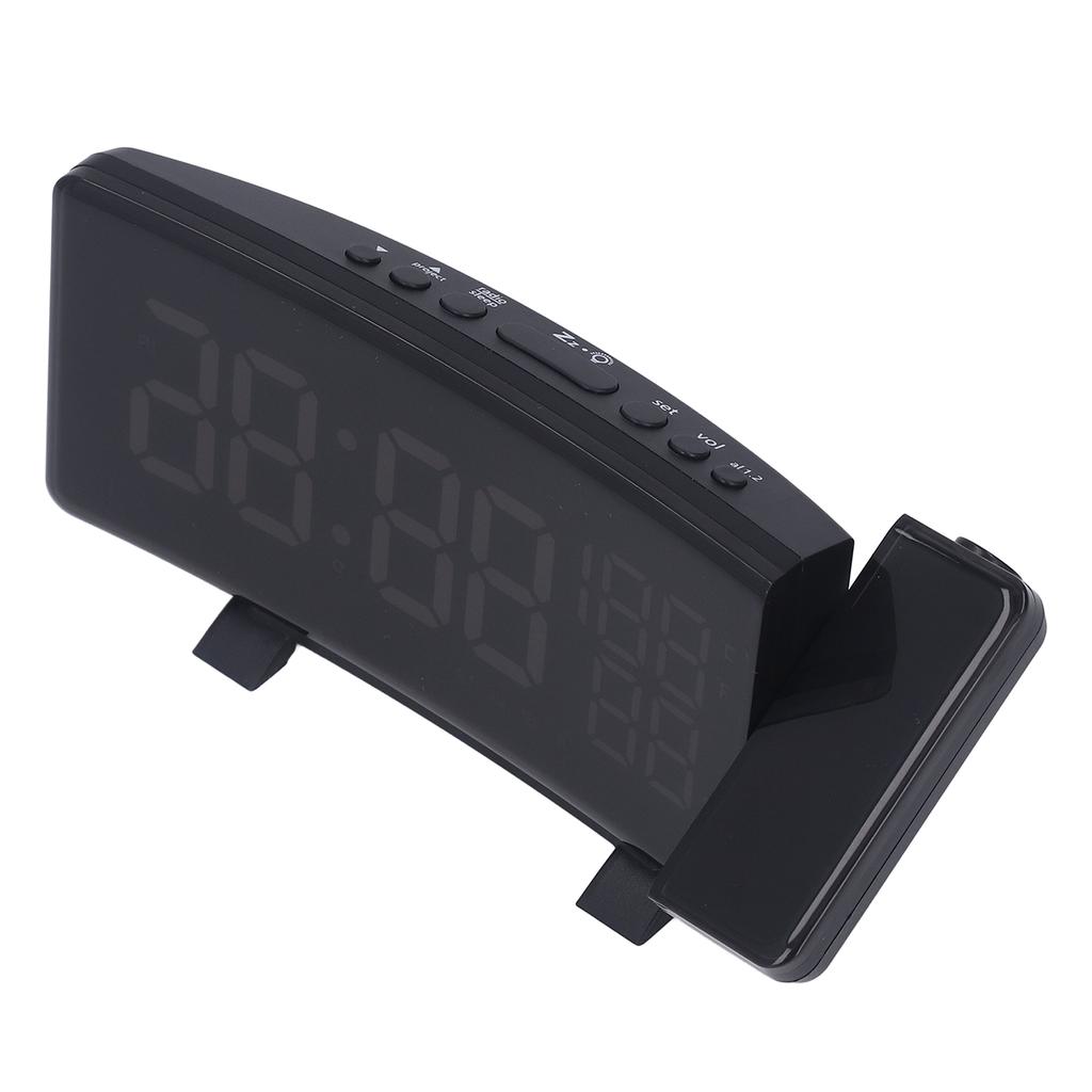 Projector Alarm Clock FM Radio Function Curved Screen HD LED Displays Temperature Humidity Digital
