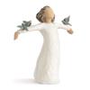Willow Tree Statue [Happiness] - Happy Birthday Gift for Women, Doll, Figurine, Natural Sculpture