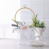 Metal Floral Hoop Wreath Artificial Rose Flower Wreath Iron Round Frame Garland for Bridesmaids