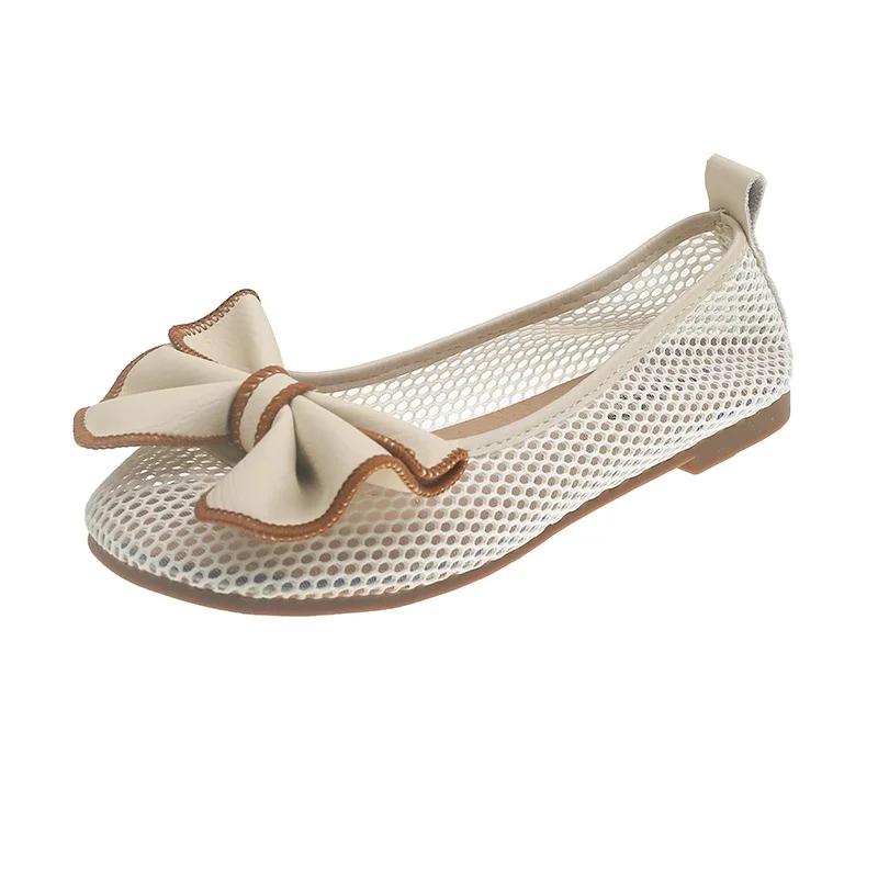 Модная высококачественная обувь для женщин, сетчатые женские туфли на плоской подошве, модные однотонные повседневные туфли на плоской подошве, горячая распродажа, женская обувь с бабочкой и узлом Zapatos