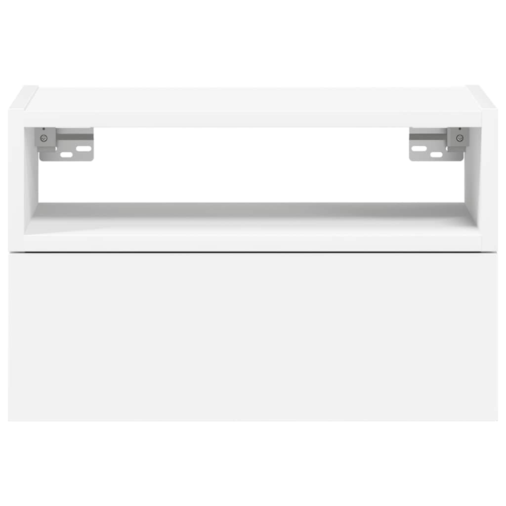 Vidaxl Wiszące Szafki Nocne, 2 Szt., Białe, 45X26X28,5 Cm