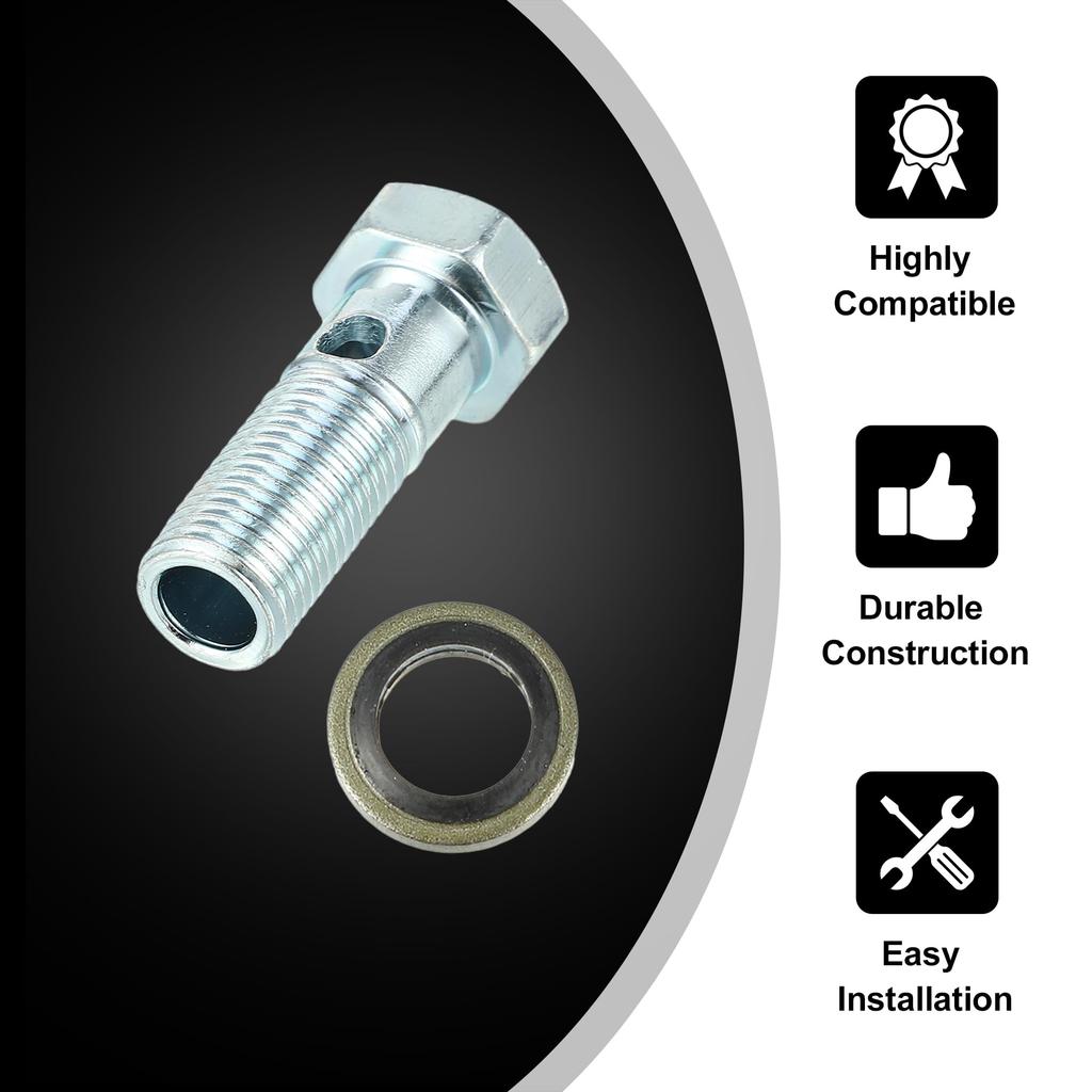 X AUTOHAUX 2 комплекта Универсальный Авто Болт Банджо Адаптер для Тормозного Фитинга M12 x