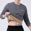 Men Winter Sweatshirt Long Sleeves Fleece Lined Warm Sweatshirt Pure Color Quarter Zip Sweatshirt Thicken Plus Size 8XL