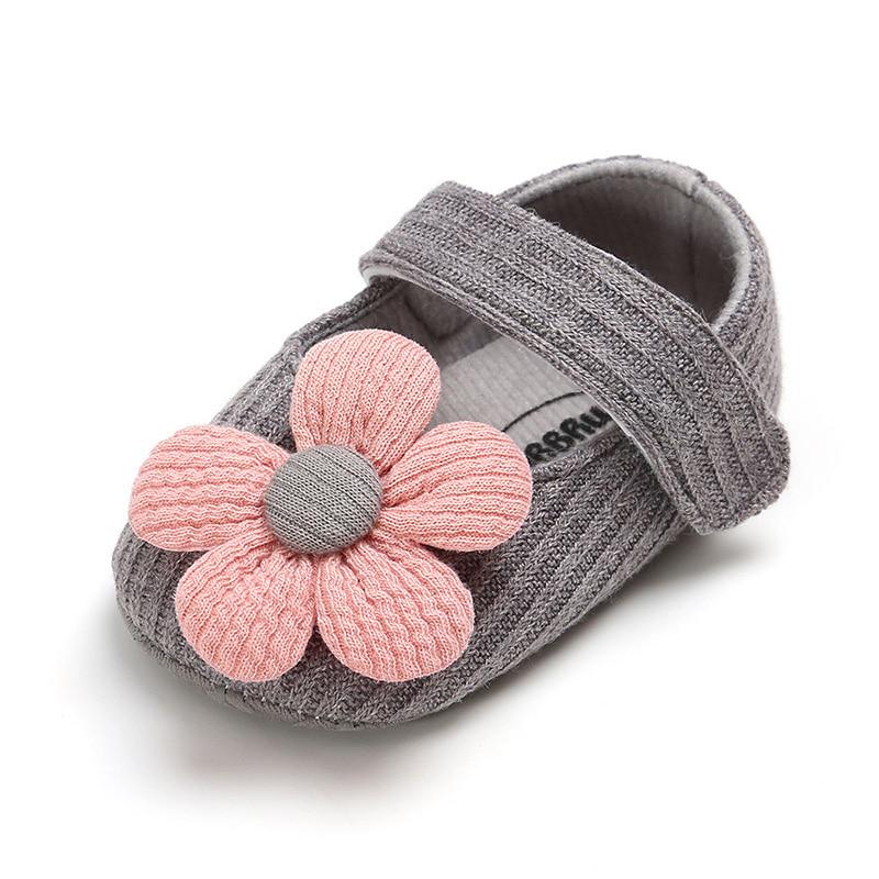 Cute Flower Baby Girl Shoes Soft Sole Cotton Newborn Toddler Girl Shoes Non-Slip Infant Girls First Walkers Shoes Schoenen