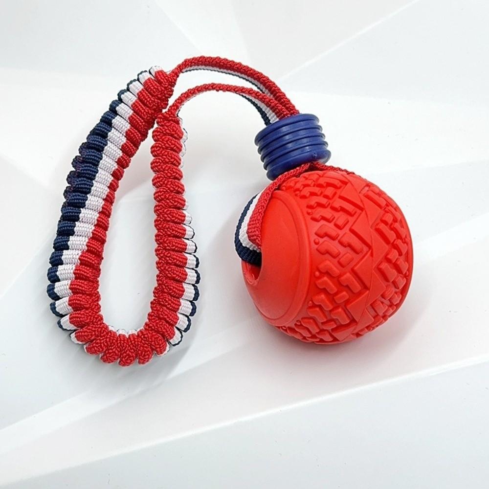 Teeth Cleaning Knot Cotton Rope Dog Toy TPR Dog Training Ball for Small Medium Large Dog