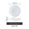 10-inch lipped shallow plate - white