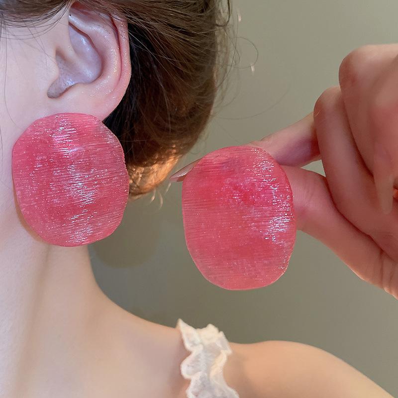 Серьги с кисточками в форме сердца с розовым цветком и серебряной иглой: Шикарные, Универсальные, Роскошные Гвоздики для Женщин.