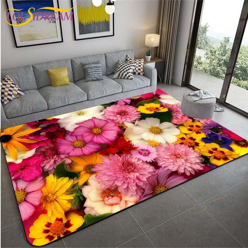 Золотые/красные розы, цветы, 3D-печать, ковры, свадебный декор, большие коврики, ковер на День святого Валентина, домашний большой ковер, подарок для комнаты девушки, напольный коврик