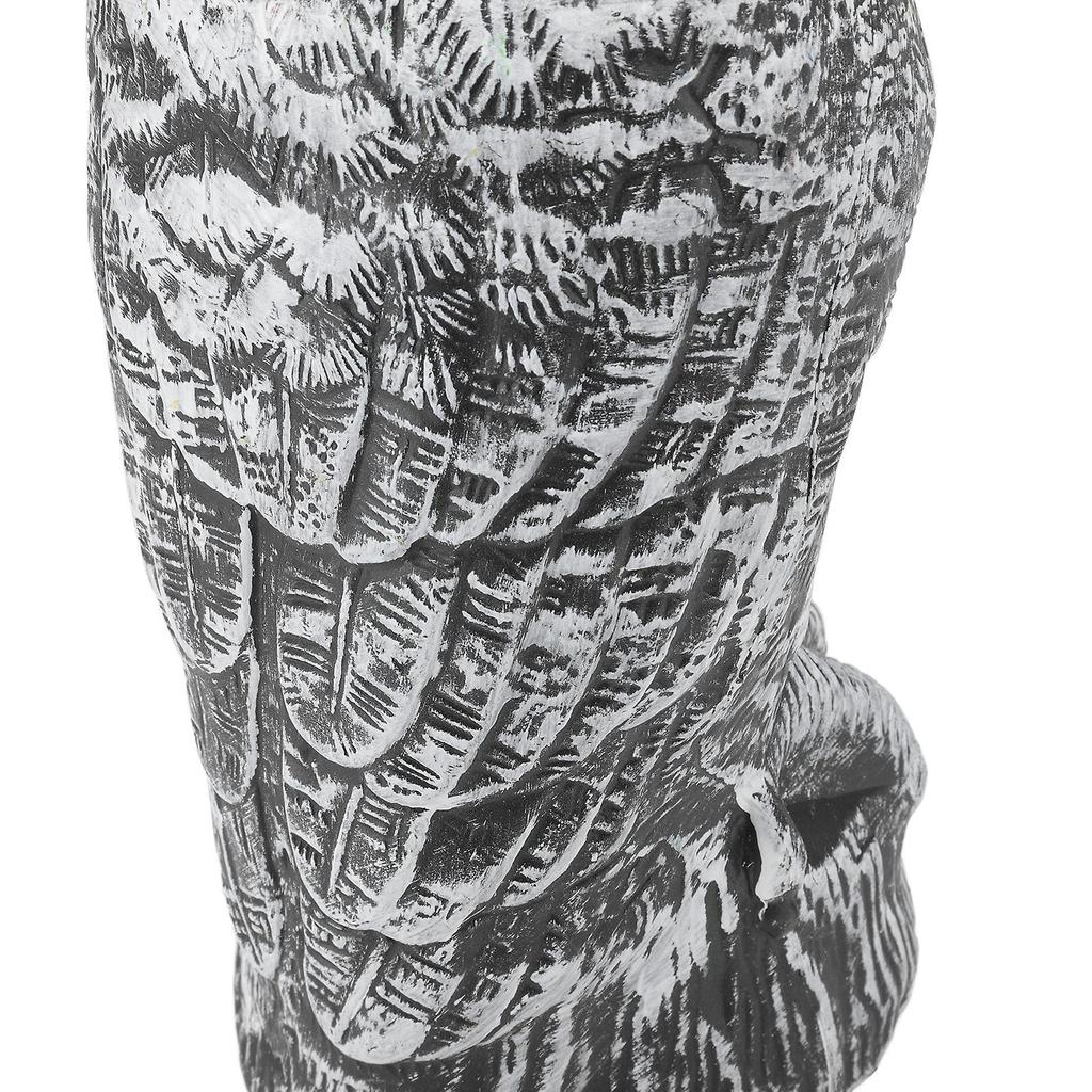 Hibou en plastique aux yeux brillants, aspect réaliste, résistant à l'eau, répulsif à oiseaux pour maison, jardin, terrasse, clôture