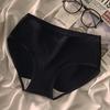 Cotton Underwear Women's Mid Waist Briefs Simple Breathable Girls' Plus Size Triangle Panties