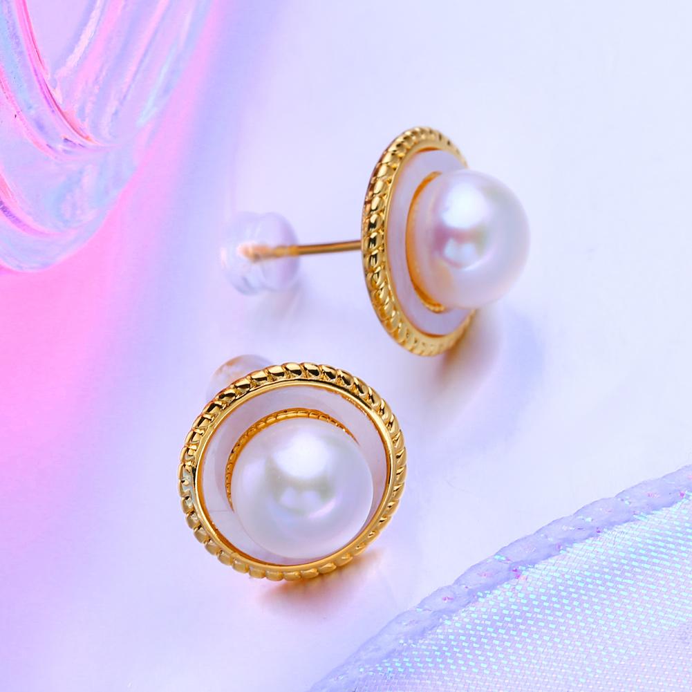 LSOOYH Серьги-гвоздики из натурального пресноводного жемчуга, модные серьги для женщин
