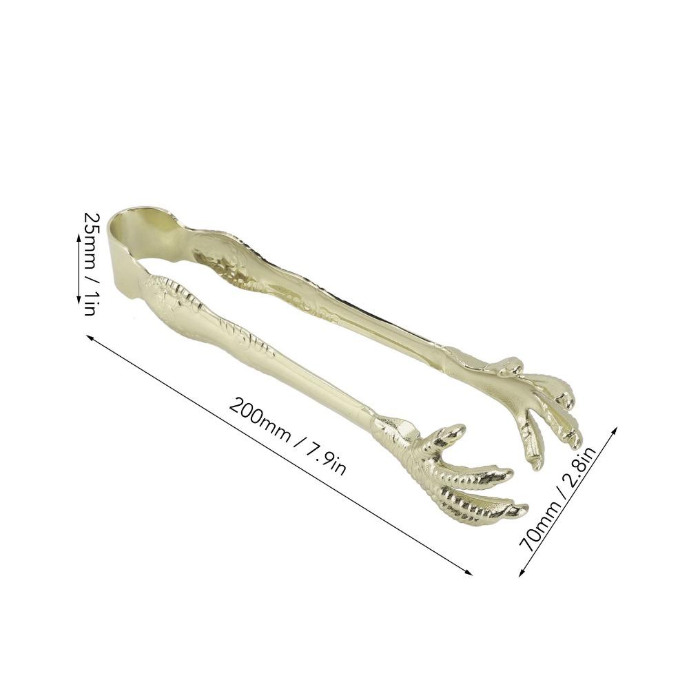 Eagle Claw Style Design Serving Tong Gold Black Claw Style Ice Tong Unique Ice Tong Bar Home
